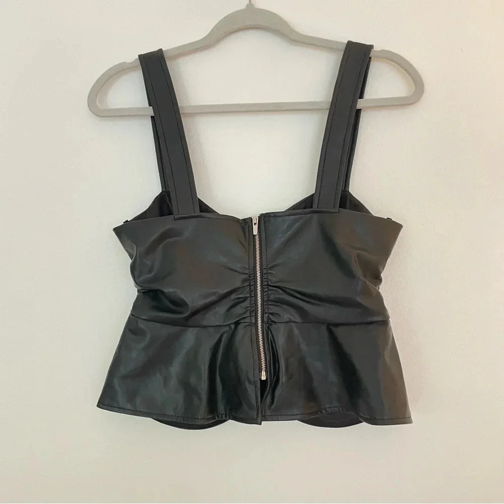 A.L.C Leather Top Lauryn II Top - Picture 7 of 11
